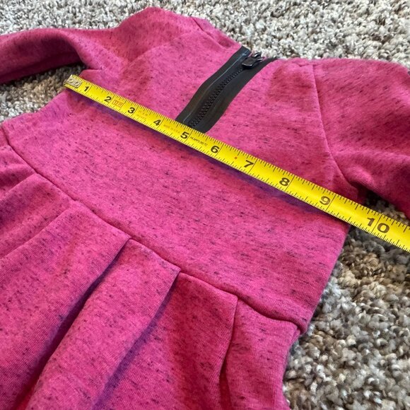 Nike Long Sleeve Crew Neck Tech Fleece Pink Dress Girl's Size 12 M - Picture 5 of 7